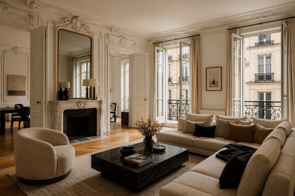 Appartement rénové avec prestations haut de gamme à Saint Germain en Laye par entreprise générale SERBA'NET