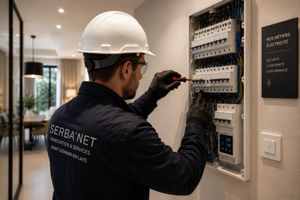 Travaux d'électricité à Saint Germain en Laye par SERBA'NET