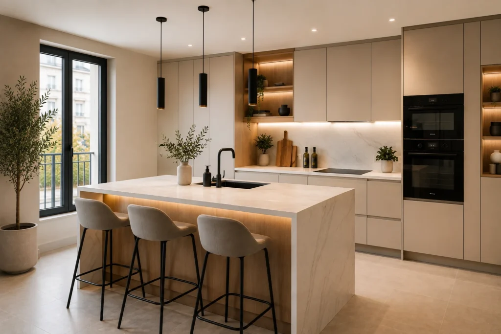 Rénovation de cuisine sur mesure à Suresnes