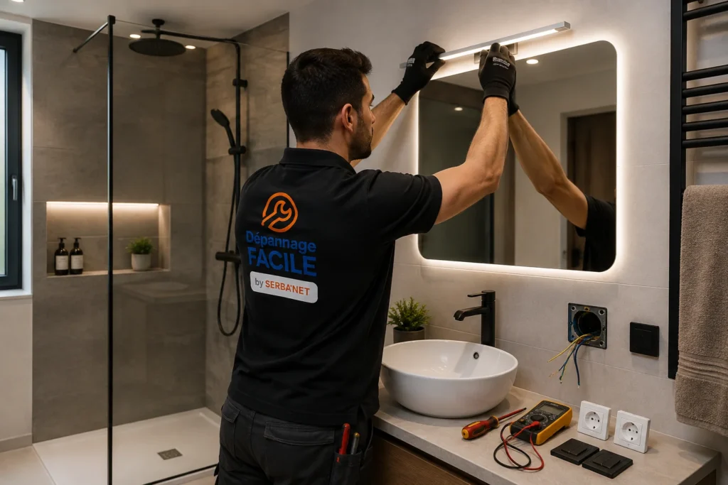 Électricité de salle de bain à Saint-Germain-en-Laye – SERBA’NET